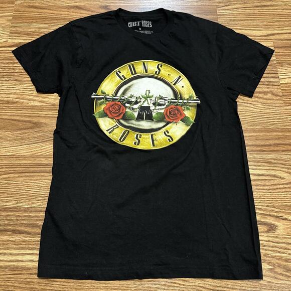 Guns N’ Roses Casual Black Short Sleeve Graphic TShirt Med Band Music - Picture 1 of 5